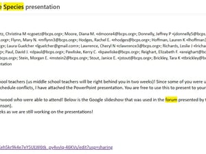 Invasive Species forum BCPS